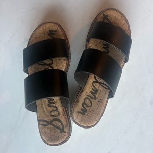 Real Faux Leather Platform Sandals